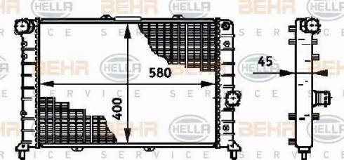 HELLA 8MK 376 719-261 - Radiatore, Raffreddamento motore autozon.pro