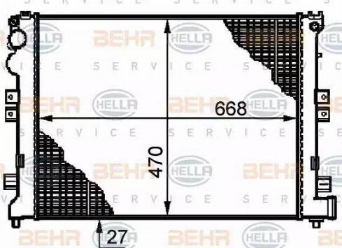 HELLA 8MK 376 719-231 - Radiatore, Raffreddamento motore autozon.pro