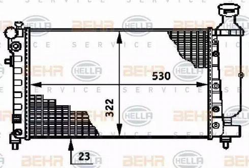 HELLA 8MK 376 719-791 - Radiatore, Raffreddamento motore autozon.pro