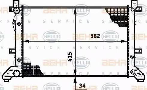 HELLA 8MK 376 719-704 - Radiatore, Raffreddamento motore autozon.pro