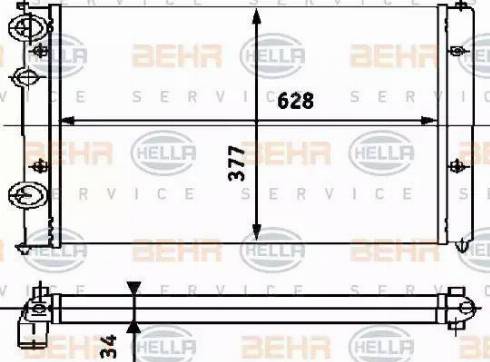 HELLA 8MK 376 714-444 - Radiatore, Raffreddamento motore autozon.pro