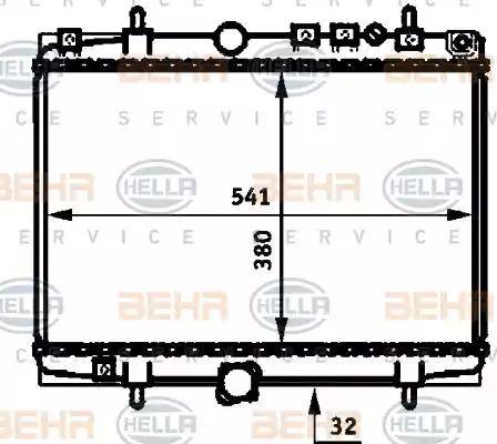 HELLA 8MK 376 714-411 - Radiatore, Raffreddamento motore autozon.pro