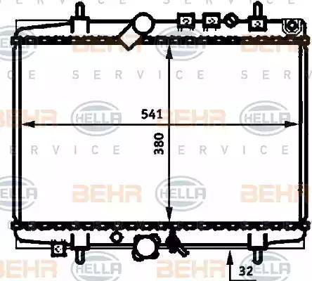 HELLA 8MK 376 714-431 - Radiatore, Raffreddamento motore autozon.pro