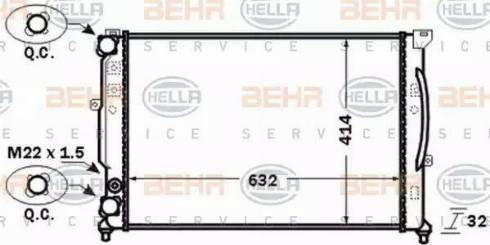 HELLA 8MK 376 714-611 - Radiatore, Raffreddamento motore autozon.pro