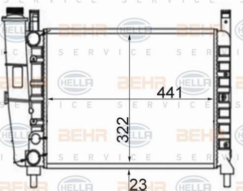 HELLA 8MK 376 714-054 - Radiatore, Raffreddamento motore autozon.pro