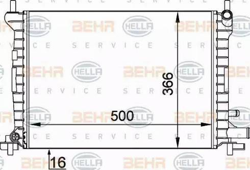 HELLA 8MK 376 714-061 - Radiatore, Raffreddamento motore autozon.pro