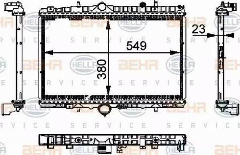 HELLA 8MK 376 714-394 - Radiatore, Raffreddamento motore autozon.pro