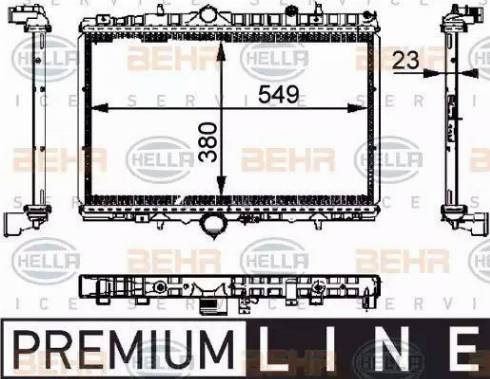 HELLA 8MK 376 714-391 - Radiatore, Raffreddamento motore autozon.pro