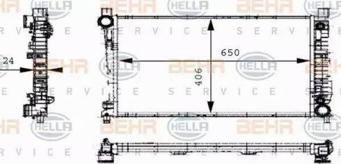 HELLA 8MK 376 714-334 - Radiatore, Raffreddamento motore autozon.pro