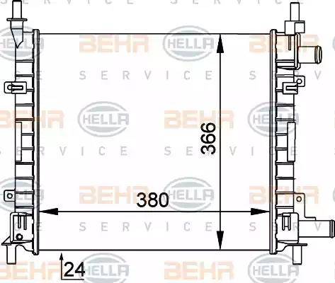 HELLA 8MK 376 714-251 - Radiatore, Raffreddamento motore autozon.pro