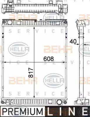 HELLA 8MK 376 714-211 - Radiatore, Raffreddamento motore autozon.pro