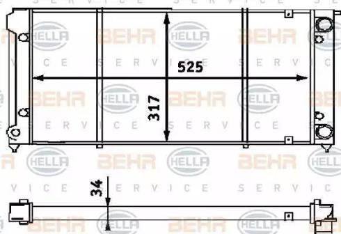 HELLA 8MK 376 714-791 - Radiatore, Raffreddamento motore autozon.pro