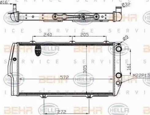 HELLA 8MK 376 714-701 - Radiatore, Raffreddamento motore autozon.pro