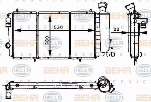 HELLA 8MK 376 715-411 - Radiatore, Raffreddamento motore autozon.pro