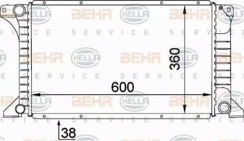 HELLA 8MK 376 715-471 - Radiatore, Raffreddamento motore autozon.pro