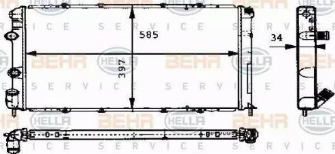 HELLA 8MK 376 715-531 - Radiatore, Raffreddamento motore autozon.pro