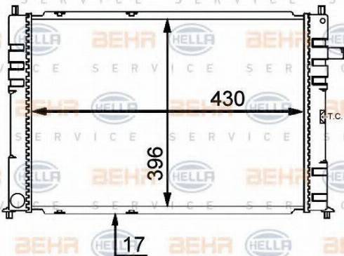 HELLA 8MK 376 715-641 - Radiatore, Raffreddamento motore autozon.pro