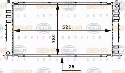 HELLA 8MK 376 715-651 - Radiatore, Raffreddamento motore autozon.pro