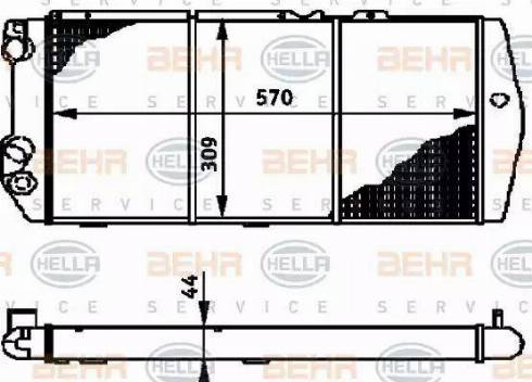 HELLA 8MK 376 715-001 - Radiatore, Raffreddamento motore autozon.pro