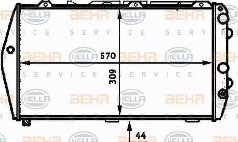 HELLA 8MK 376 715-141 - Radiatore, Raffreddamento motore autozon.pro