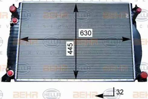 HELLA 8MK 376 715-341 - Radiatore, Raffreddamento motore autozon.pro