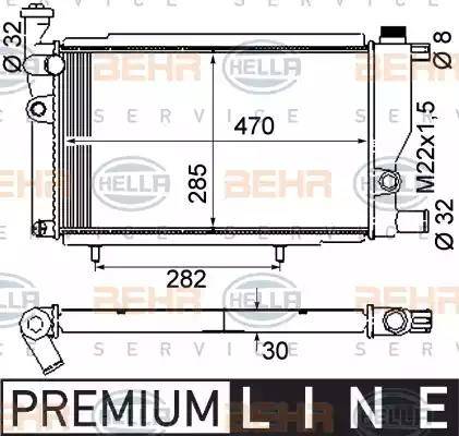 HELLA 8MK 376 715-381 - Radiatore, Raffreddamento motore autozon.pro