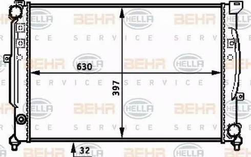 HELLA 8MK 376 715-334 - Radiatore, Raffreddamento motore autozon.pro