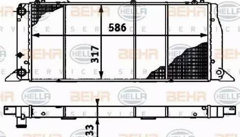 HELLA 8MK 376 715-271 - Radiatore, Raffreddamento motore autozon.pro