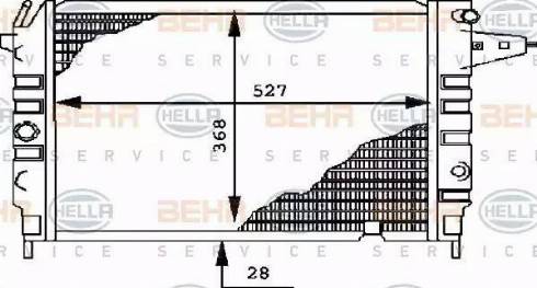 HELLA 8MK 376 715-711 - Radiatore, Raffreddamento motore autozon.pro