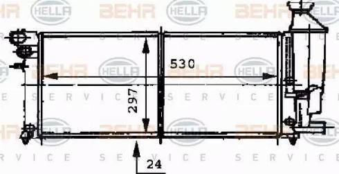 HELLA 8MK 376 716-471 - Radiatore, Raffreddamento motore autozon.pro