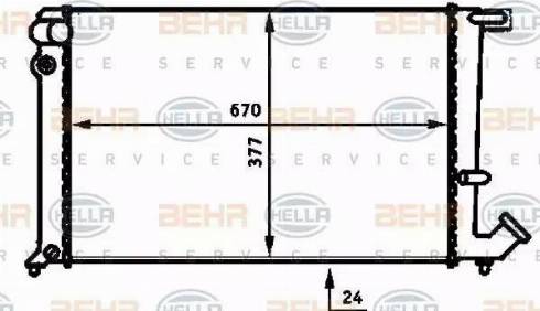 HELLA 8MK 376 716-591 - Radiatore, Raffreddamento motore autozon.pro