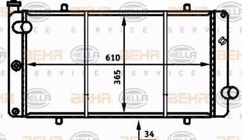 HELLA 8MK 376 716-541 - Radiatore, Raffreddamento motore autozon.pro