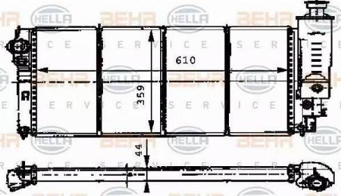 HELLA 8MK 376 716-551 - Radiatore, Raffreddamento motore autozon.pro