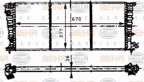 HELLA 8MK 376 716-521 - Radiatore, Raffreddamento motore autozon.pro