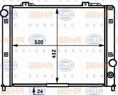 HELLA 8MK 376 716-691 - Radiatore, Raffreddamento motore autozon.pro