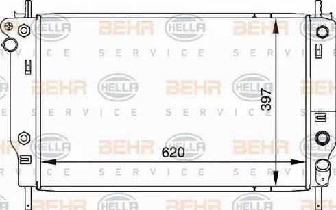 HELLA 8MK 376 716-681 - Radiatore, Raffreddamento motore autozon.pro