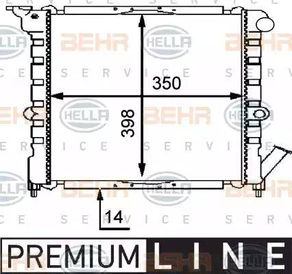 HELLA 8MK 376 716-061 - Radiatore, Raffreddamento motore autozon.pro