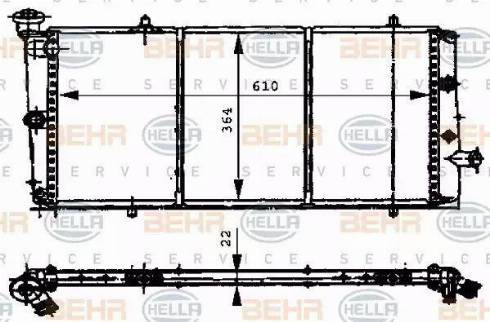 HELLA 8MK 376 716-001 - Radiatore, Raffreddamento motore autozon.pro