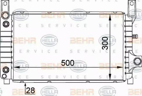 HELLA 8MK 376 716-031 - Radiatore, Raffreddamento motore autozon.pro