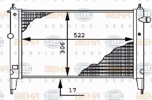 HELLA 8MK 376 716-071 - Radiatore, Raffreddamento motore autozon.pro