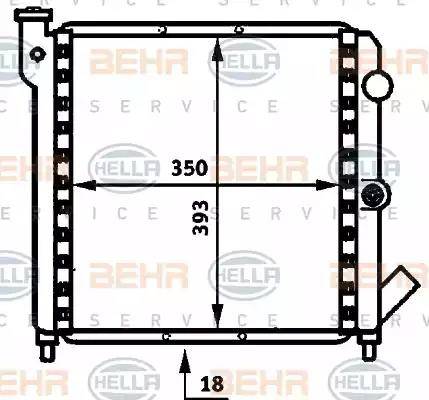 HELLA 8MK 376 716-381 - Radiatore, Raffreddamento motore autozon.pro