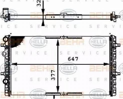 HELLA 8MK 376 716-321 - Radiatore, Raffreddamento motore autozon.pro