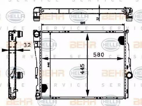 HELLA 8MK 376 716-244 - Radiatore, Raffreddamento motore autozon.pro