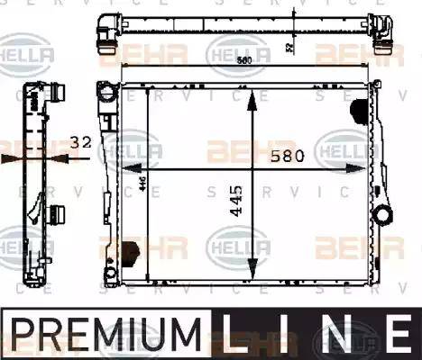 HELLA 8MK 376 716-251 - Radiatore, Raffreddamento motore autozon.pro