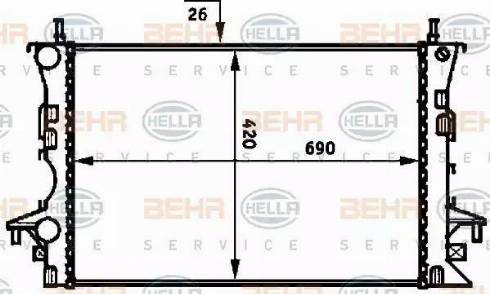 HELLA 8MK 376 716-284 - Radiatore, Raffreddamento motore autozon.pro