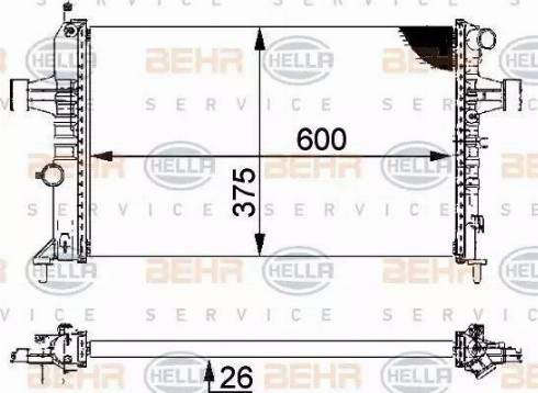 HELLA 8MK 376 710-314 - Radiatore, Raffreddamento motore autozon.pro