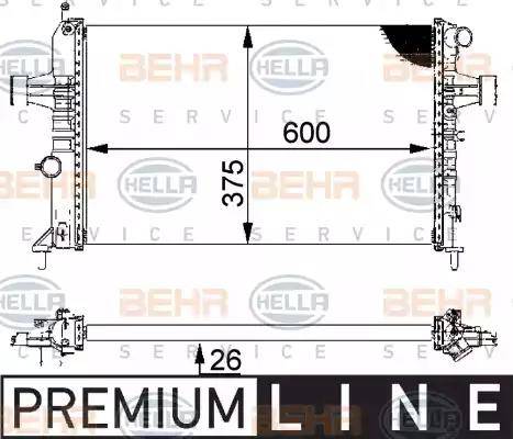 HELLA 8MK 376 710-311 - Radiatore, Raffreddamento motore autozon.pro