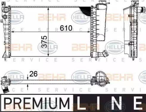 HELLA 8MK 376 710-261 - Radiatore, Raffreddamento motore autozon.pro