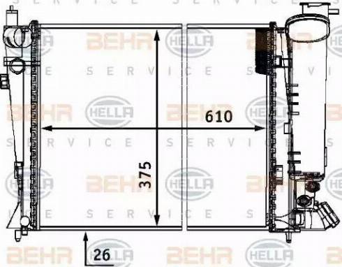 HELLA 8MK 376 711-491 - Radiatore, Raffreddamento motore autozon.pro