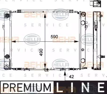 HELLA 8MK 376 711-401 - Radiatore, Raffreddamento motore autozon.pro